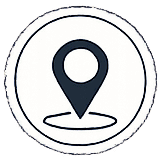 Map pin icon for directions to American Legion Hall, the show venue